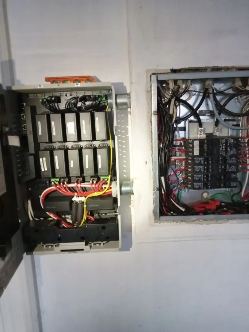 Electrical panel upgrade completed for Security Camera Wiring in Burlington